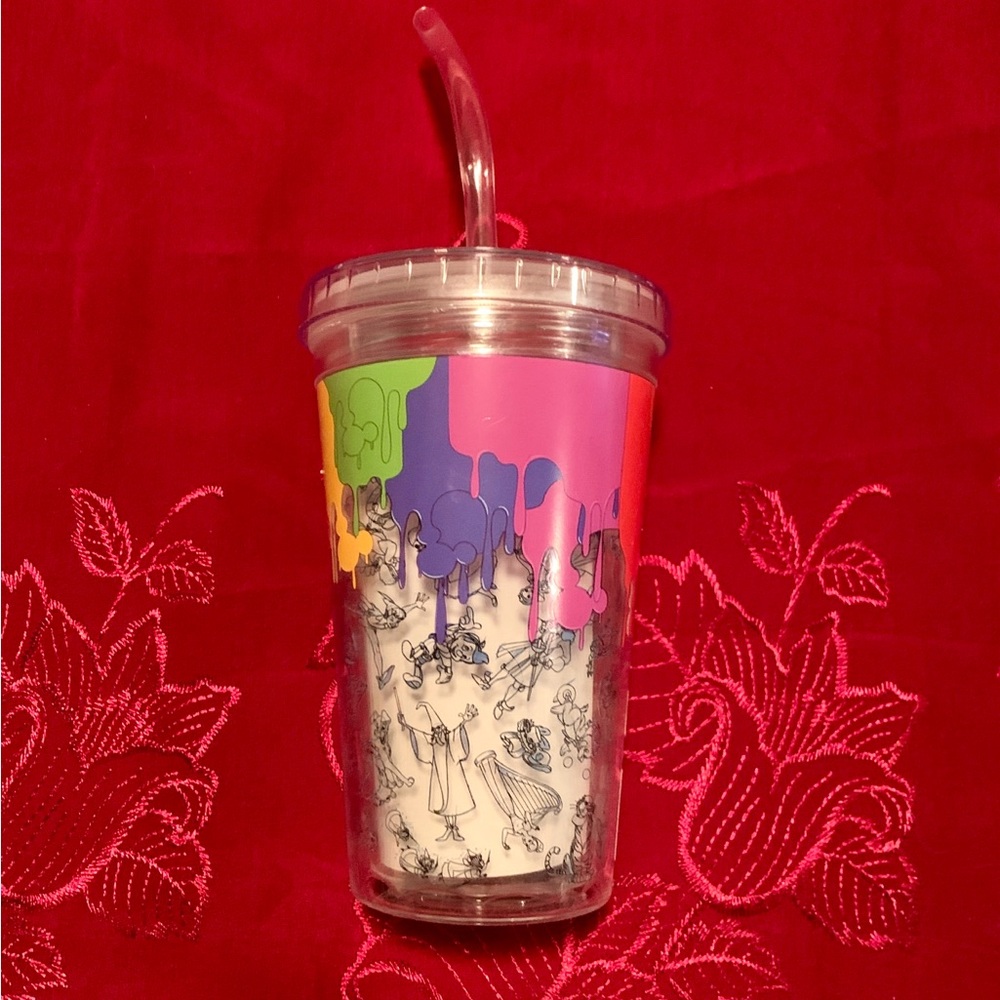 Ink and Paint Colorful Tumbler with Straw